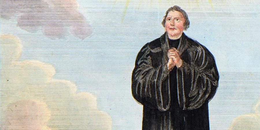 Martin Luther in einer Darstellung des Malers Veit Hanns Schnorr von Carolsfeld, Stich von August Dietz (Ausschnitt), vermutlich 1835 © Stadtmuseum Berlin