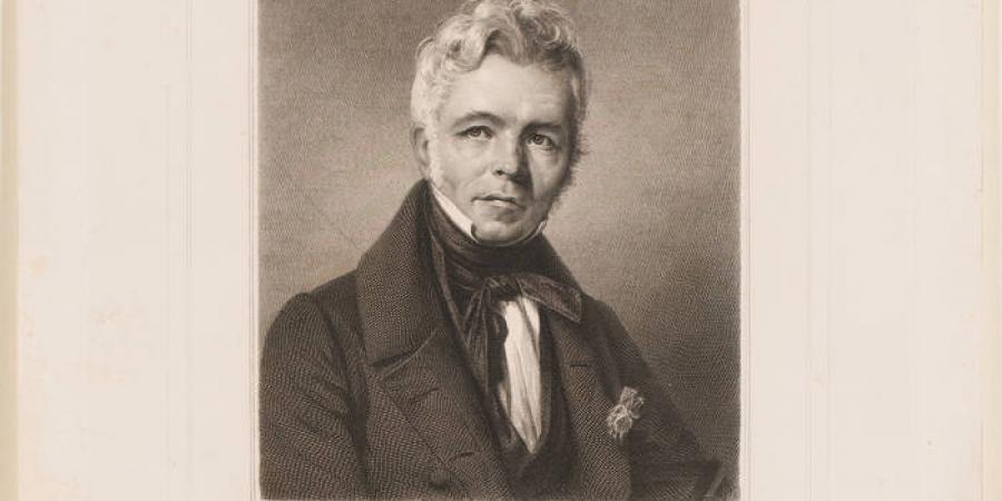 Karl Friedrich Schinkel, Portrait von Franz Krüger (Kupferstich), Leipzig, um 1840