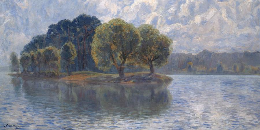 Liebesinsel, Gemälde von Walter Leistikow, um 1905, Museumsstiftung Dr. Otto und Ilse Augustin