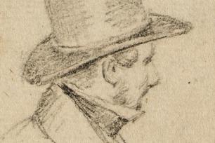 Portrait von Eduard Gaertner, gezeichnet von seinem Freund Friedrich Eduard Meyerheim