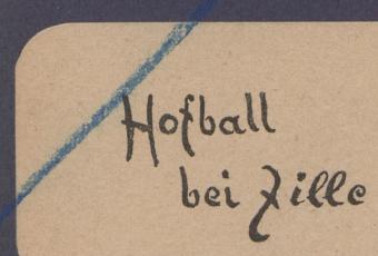 Hans Brennert „Hofball bei Zille“, Programmheft, 1925