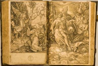 Auch zwei besonders hervorgehobene Holzschnitte von Albrecht Dürer befinden sich in der Bibel. 