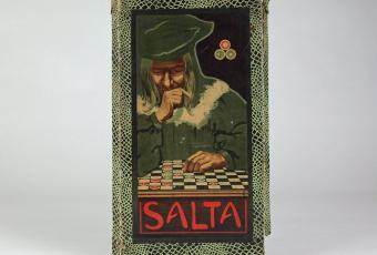 Karton zu „Salta. Das neue Brettspiel von Prof. Dr. Schubert“, Leipzig 1899 © Stadtmuseum Berlin | Foto: Silvia Thyzel