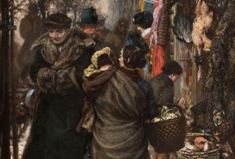 Adolph Menzel, Berliner Straße im Winter © Stadtmuseum Berlin