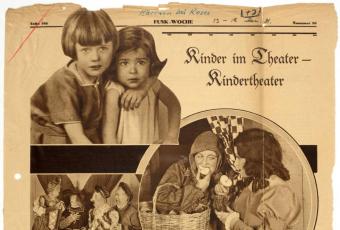 Ankündigung für Kindertheater im Rose-Theater, Funk-Woche, 1931