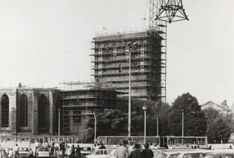 Wiederaufbau der Nikolaikirche 1982
