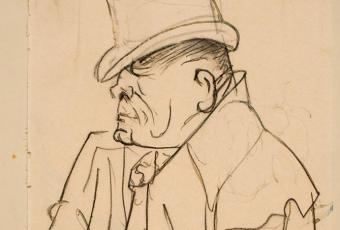 Steinrück als Munken Vendt, Handzeichnung von Rudolf Grossmann, 1926 © Stadtmuseum Berlin