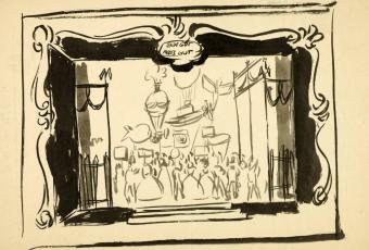 Bühnenbild-Entwurf für „Die Maschinenbauer von Berlin“, 1941