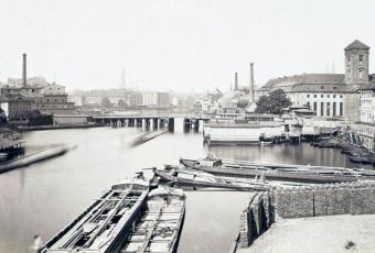 Die Waisenbrücke um das Jahr 1880