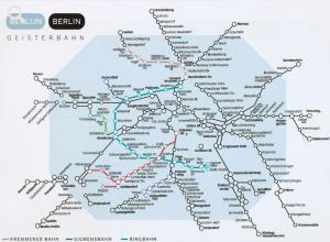 Karte der Berliner S-Bahn-Strecken und Bahnhöfe von 1983/84