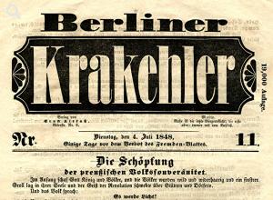 „Berliner Krakehler“ vom 4. Juli 1848 © Stadtmuseum Berlin