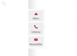 Das Bild zeigt die 3 Sonderfunktionen „Oben, Infoline und Newsletter“.