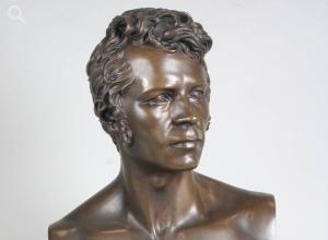Christian Friedrich Tieck: Portraitbüste Karl Friedrich Schinkel, Bronze, Modell 1819, Abguss 1856