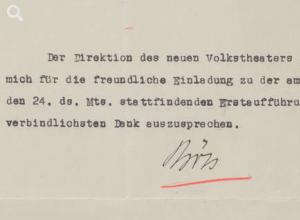 Eigenhändig unterschriebener Brief von Gustav Böß