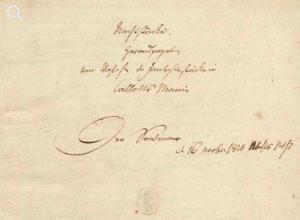 Titelseite aus dem Manuskript „Der Sandmann“, aus „Nachtstücke“, Handschrift von 1825