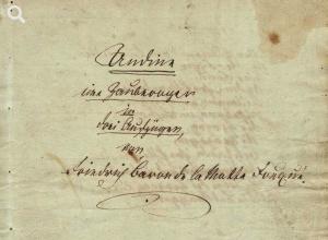 Textbuch zu „Undine“, handschriftliches Manuskript von Friedrich Baron de la Motte-Fouqué