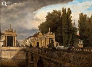 Königsbrücke mit Königskolonnaden, 1835