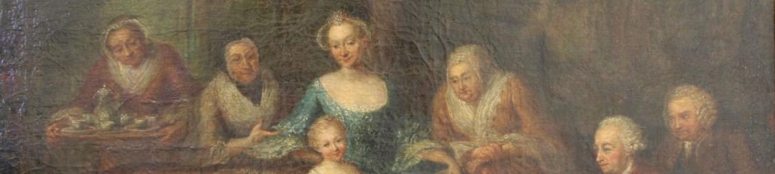 Anna Dorothea Therbusch: Selbstbildnis mit Familie im Garten, um 1770