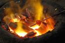 Blick in eine gesicherte Feuerstelle